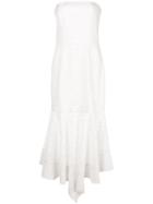 Milly Asymmetric Off-shoulder Dress - White