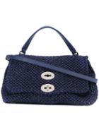 Zanellato - Open Weave Shoulder Bag - Women - Paper/leather - One Size, Blue, Paper/leather