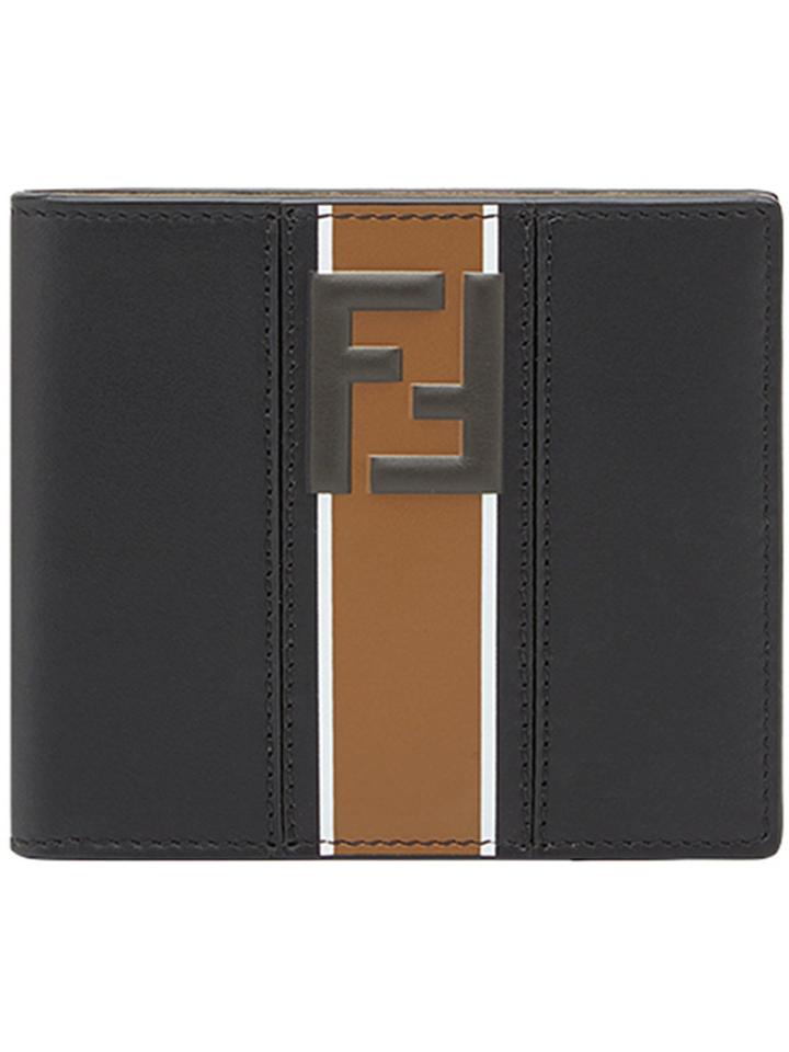 Fendi Logo Bi-fold Wallet - Black