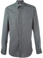 Dolce & Gabbana Polka Dot Print Shirt, Men's, Size: 40, Green, Cotton