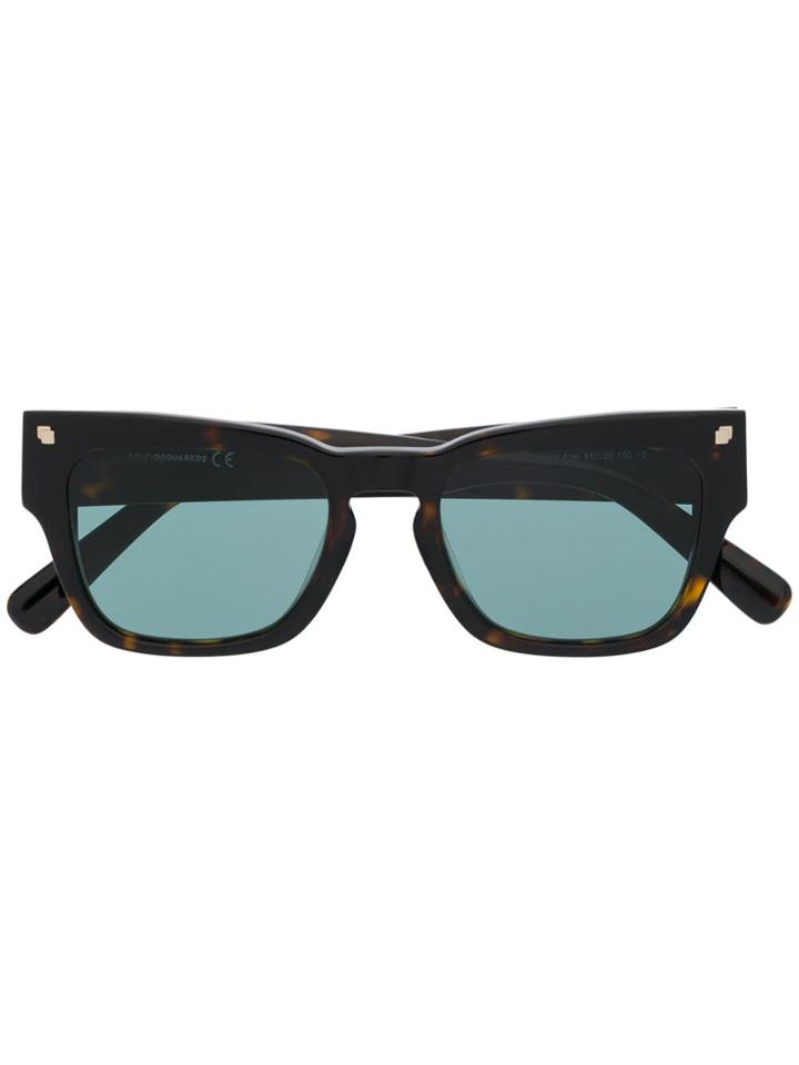 Dsquared2 Eyewear Rectangle Frame Glasses - Brown