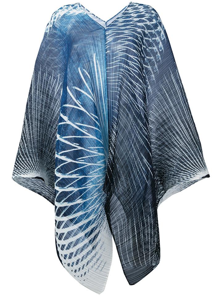 Pleats Please By Issey Miyake - Pleated Tunic - Women - Polyester - One Size, Women's, Blue, Polyester