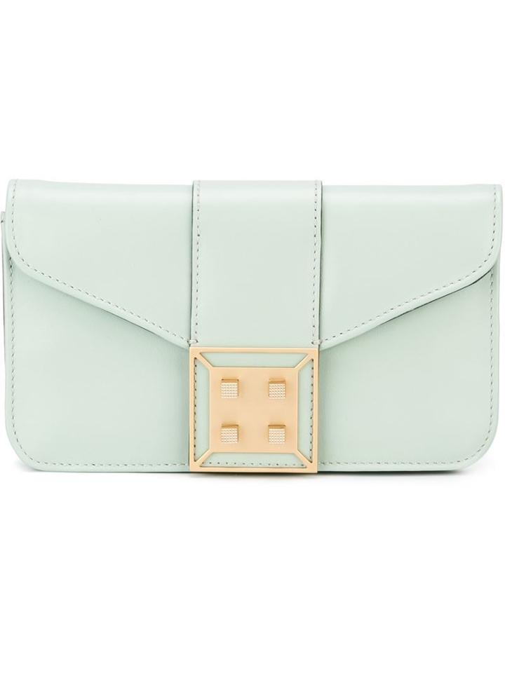 Manurina Gala Clutch, Women's, Green, Calf Leather