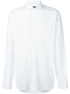 Barba Spread Collar Shirt, Men's, Size: 43, White, Cotton