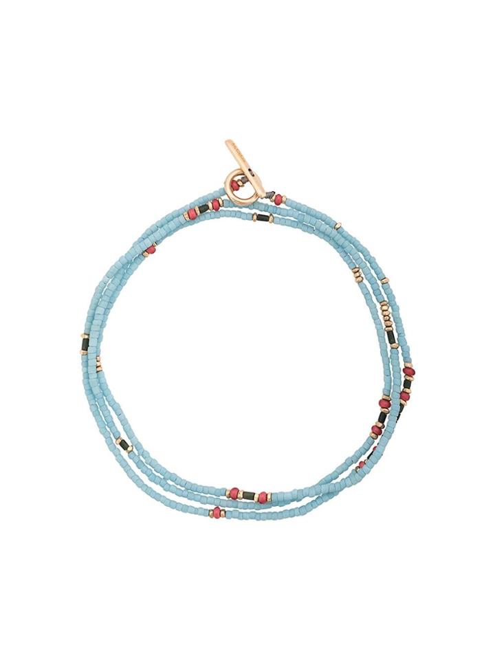 M. Cohen Multi Beaded Bracelet With 18k Gold Detail - Blue