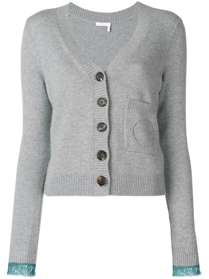 Chloé V-neck Cardigan - Grey