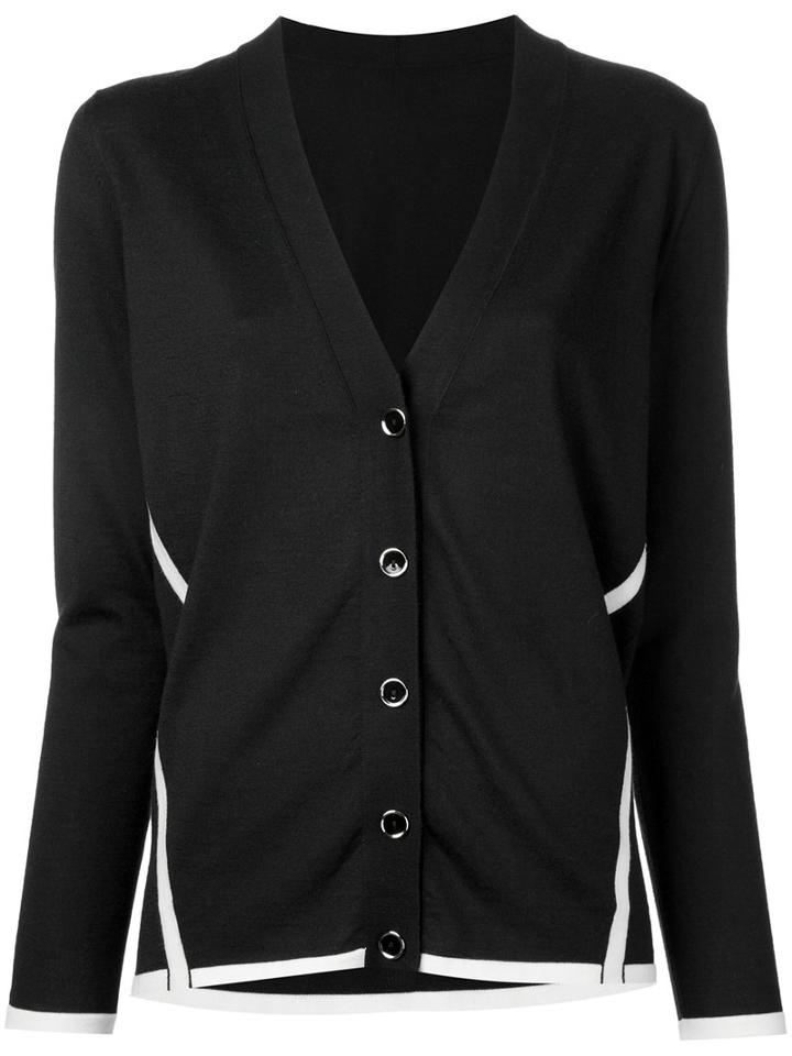 Lanvin - V-neck Cardigan - Women - Wool - L, Women's, Black, Wool