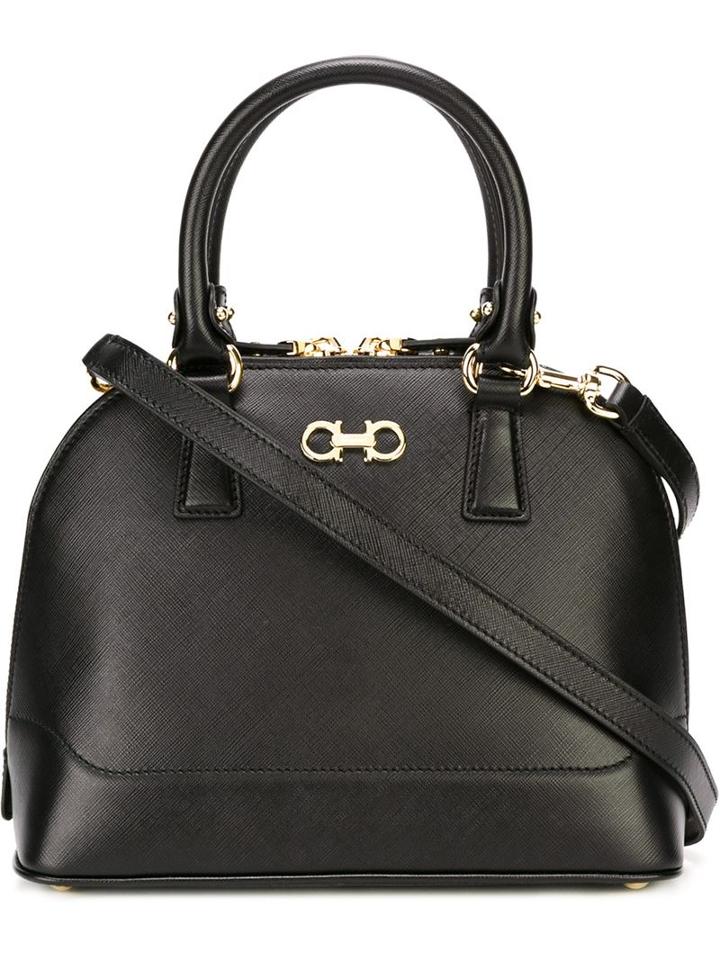 Salvatore Ferragamo Double Gancio Tote, Women's, Black