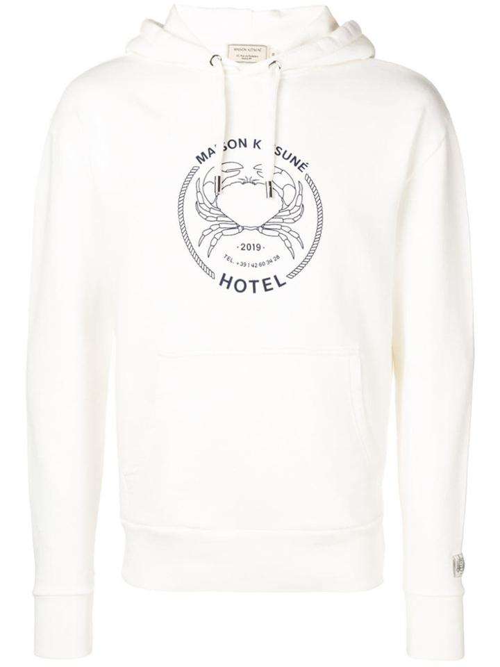 Maison Kitsuné Basic Logo Hoodie - White