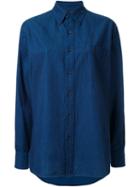 Enföld Classic Button Down Shirt, Women's, Size: 38, Blue, Cotton