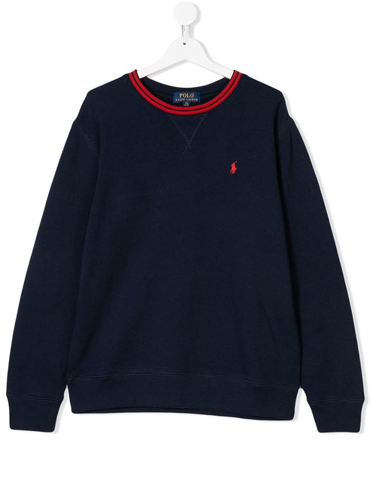 Ralph Lauren Kids Teen Logo Embroidered Sweatshirt - Blue