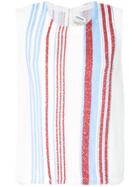 Coohem Striped Knit Tank Top - White