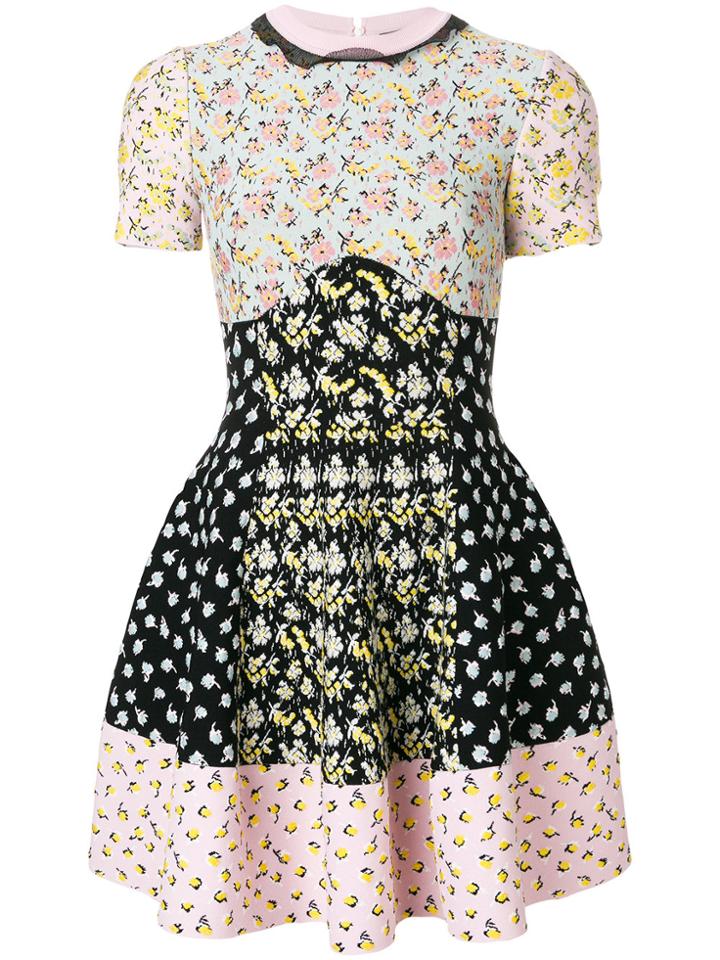 Alexander Mcqueen Contrast Panel Dress - Multicolour