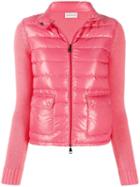 Moncler Wool Detailed Puffer Jacket - Pink