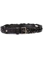 Golden Goose Studded Woven Belt - Black