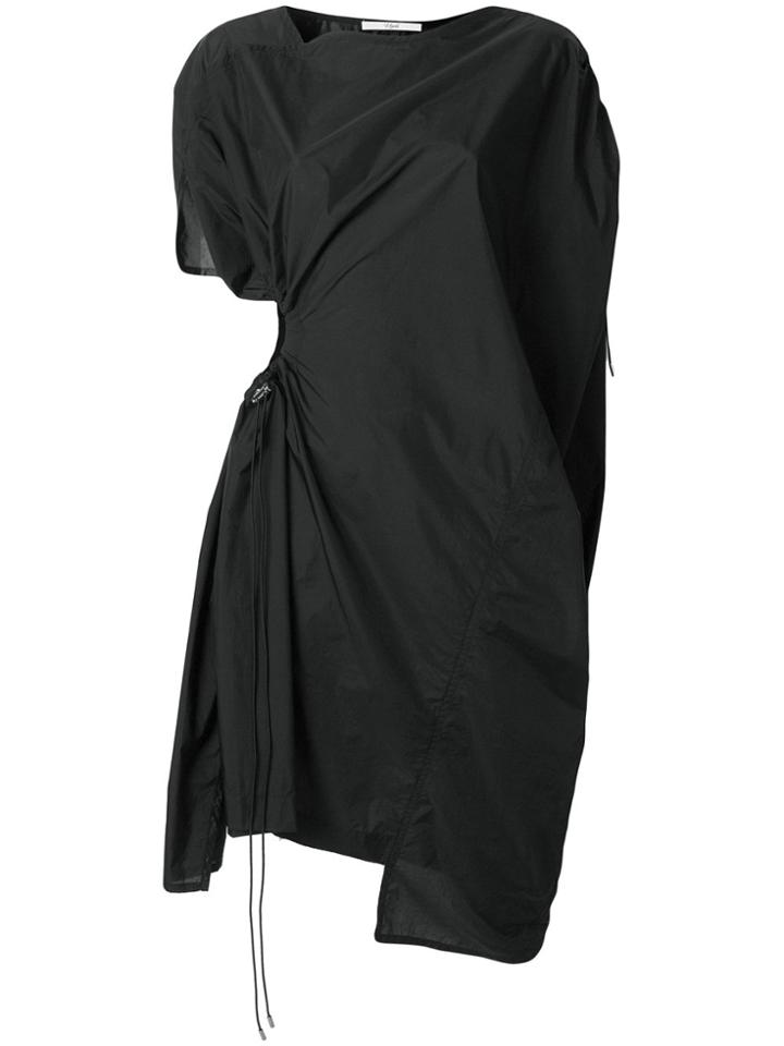 Ujoh Asymmetric Drawcord Dress - Black