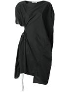 Ujoh Asymmetric Drawcord Dress - Black