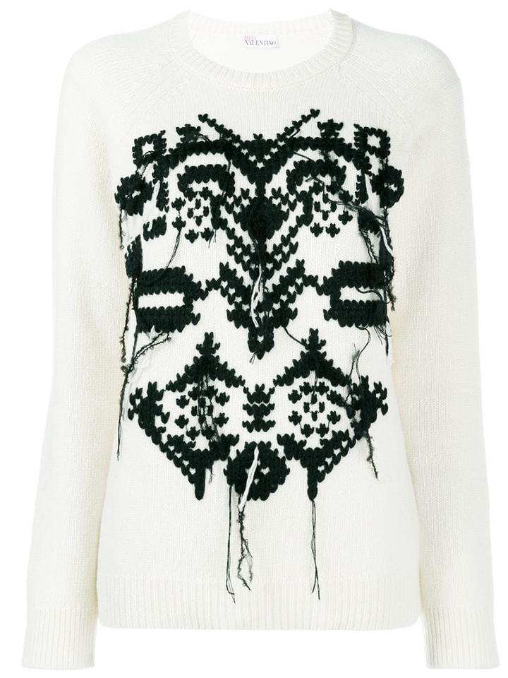 Red Valentino Embroidered Jumper - Neutrals