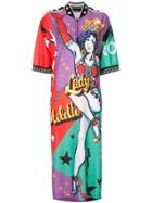 Dolce & Gabbana Super Heroine Print Maxi Dress - Multicolour