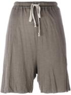 Rick Owens Lilies - Jersey Tie-waist Shorts - Women - Cotton/polyamide/viscose - 38, Brown, Cotton/polyamide/viscose