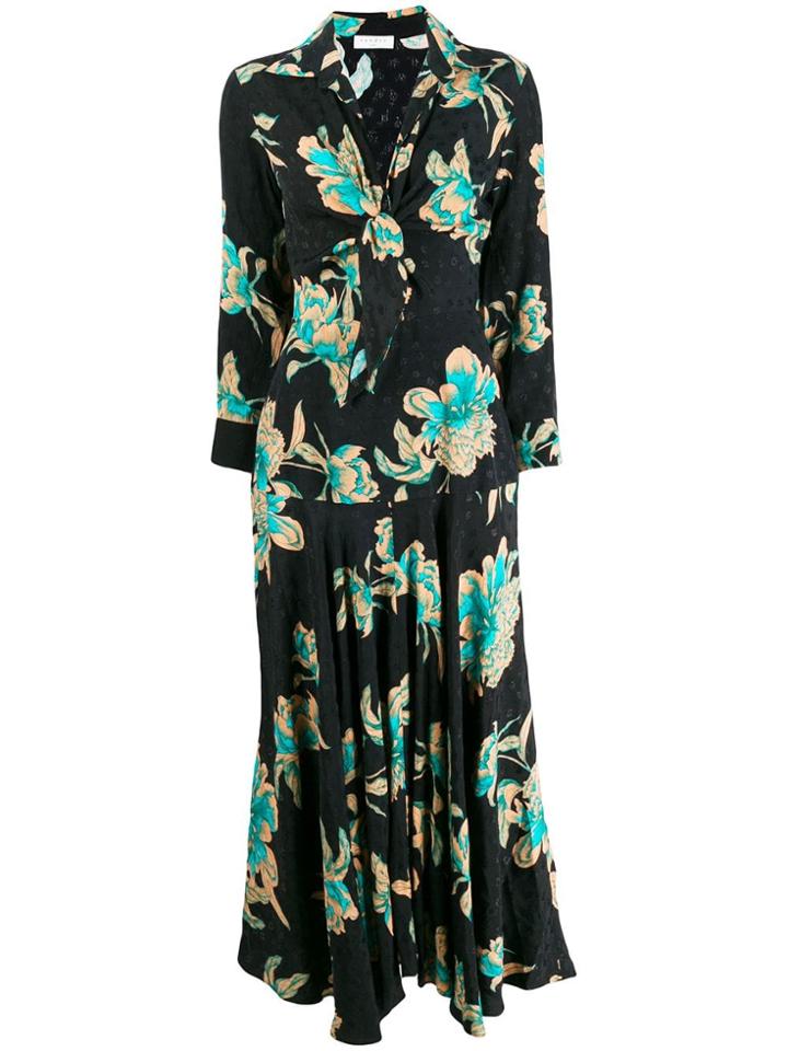 Sandro Paris Floral Print Dress - Black
