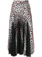 Marques'almeida Satin Leopard Print Skirt - Black