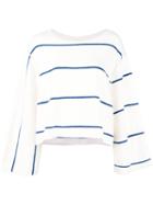 Dusan Striped Flared Jumper, Women's, Nude/neutrals, Cashmere