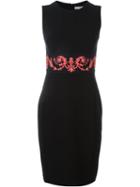 Versace Collection Contrast Waist Fitted Dress