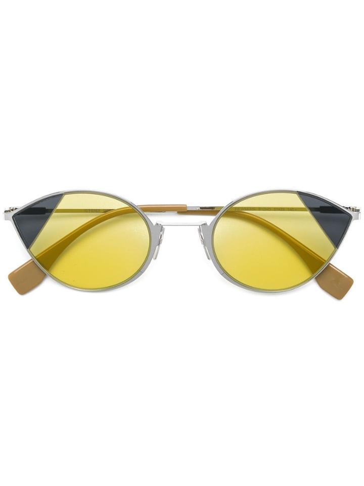 Fendi Eyewear Cat-eye Tinted Sunglasses - Silver