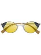 Fendi Eyewear Cat-eye Tinted Sunglasses - Silver