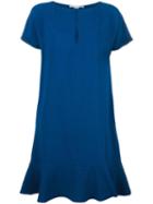 Stella Mccartney Godet Hem Dress, Women's, Size: 44, Blue, Viscose/acetate/spandex/elastane/cotton