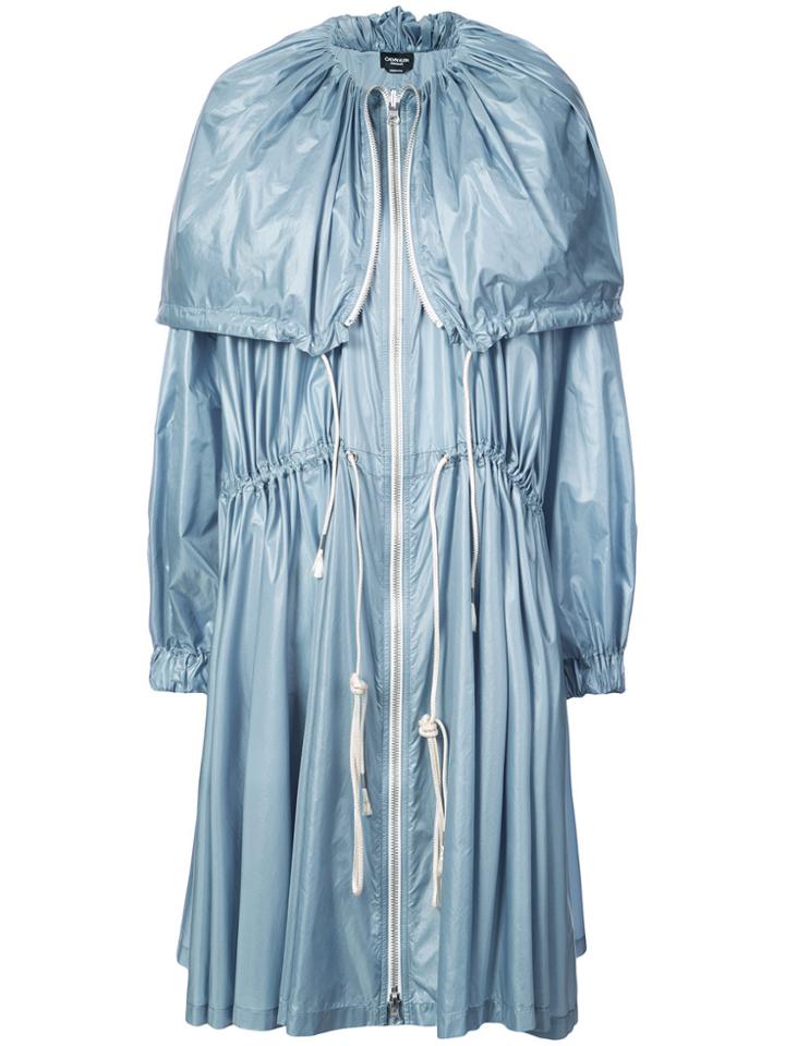 Calvin Klein 205w39nyc Drawstring Midi Coat - Blue