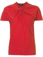Paule Ka Tie Knot Detail T-shirt, Women's, Size: Large, Red, Cotton/spandex/elastane