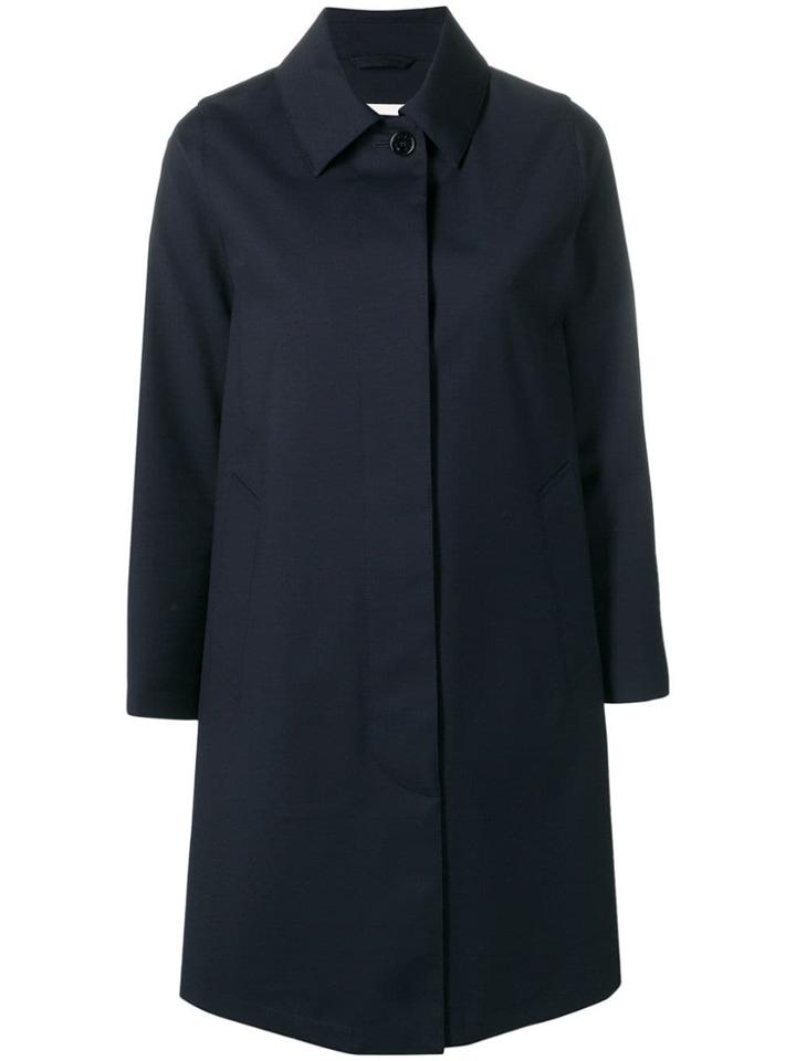 Mackintosh Navy Wool Storm System Coat Lm-020bs/sh - Blue