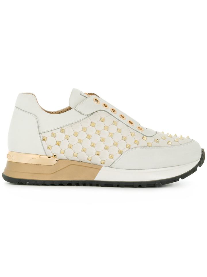Gianni Renzi Studded Low-top Sneakers - White