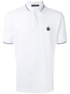 Dolce & Gabbana - Embroidered Crown Polo Shirt - Men - Cotton - 54, White, Cotton