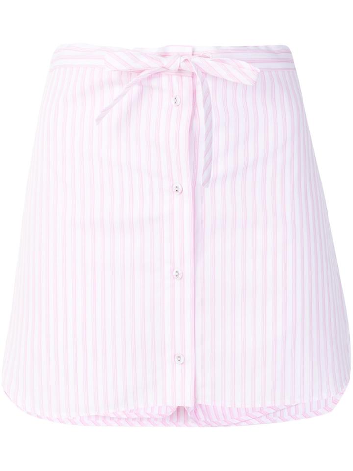 Victoria Victoria Beckham Striped Skirt Shorts - Pink & Purple