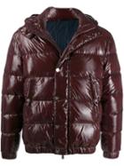Eleventy Hooded Padded Jacket - Red