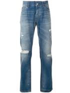 Dolce & Gabbana Distressed Loose Jeans - Blue