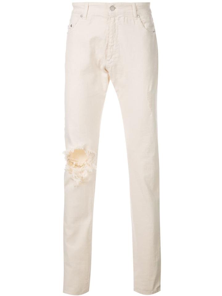 Alchemist Johnny Distressed Skinny Jeans - White