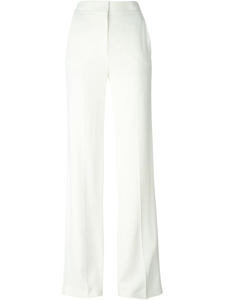 Joseph Flared Trousers, Women's, Size: 42, White, Viscose/acetate/spandex/elastane