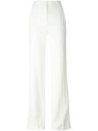 Joseph Flared Trousers, Women's, Size: 42, White, Viscose/acetate/spandex/elastane