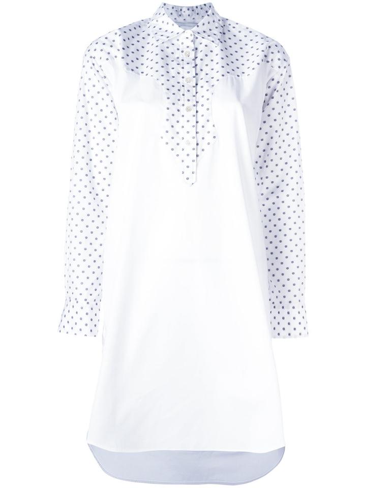 Rosetta Getty Western Tunic Shirt, Size: Small, White, Cotton