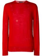 Alexander Mcqueen - Crew Neck Jumper - Men - Silk/wool - Xl, Red, Silk/wool