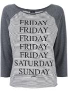 Diesel 'friday, Saturday, Sunday' T-shirt, Women's, Size: Medium, Grey, Cotton/polyester/spandex/elastane/rayon