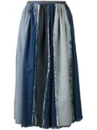 Antonio Marras - Contrast Pleated Skirt - Women - Cotton - 42, Women's, Blue, Cotton