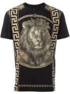 Versus 'lion & Grepa' T-shirt, Men's, Size: Small, Black, Cotton