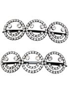 Ashley Williams Smiley Hair Pins - Black