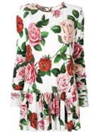 Dolce & Gabbana Rose Print Blouse - White