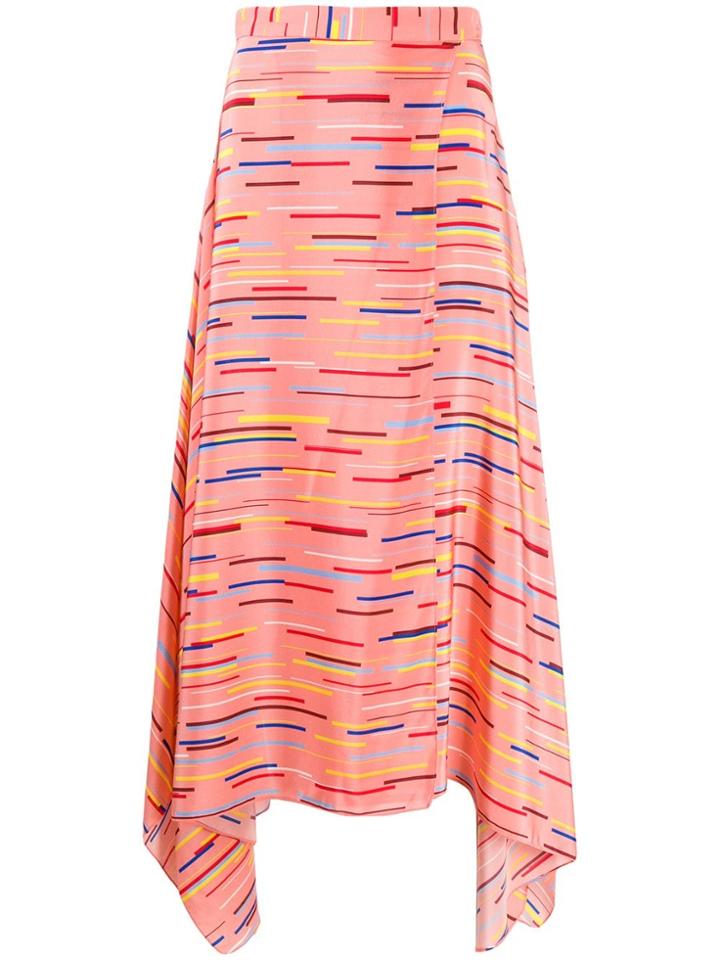 Chinti & Parker Stripe Print Skirt - Pink